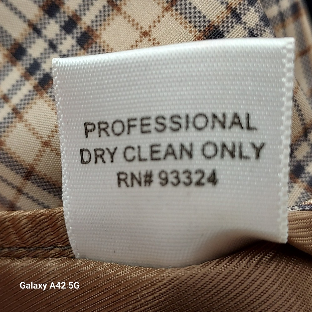 Saddlebred Mens Navy Blue Corduroy Blazer Sport Coat 44S Plaid Lining 2-Button - Picture 5 of 7
